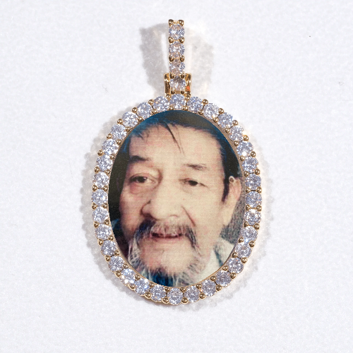 3D Oval Custom Picture Pendant