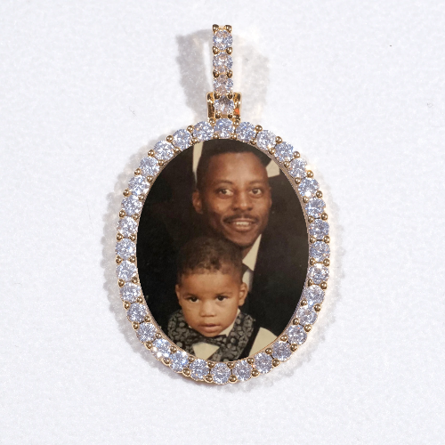 3D Oval Custom Picture Pendant