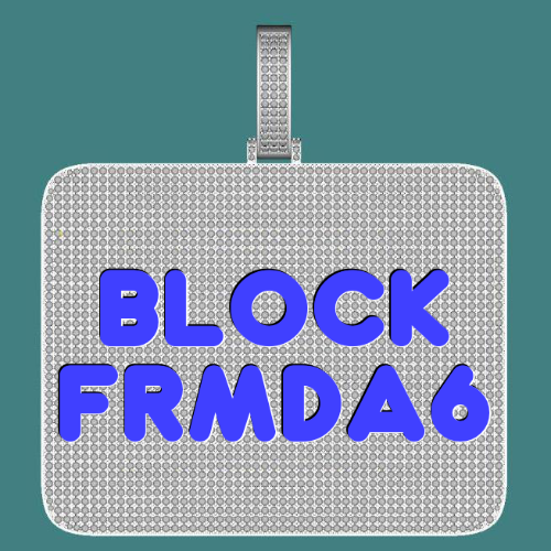 CUSTOM LETTER NECKLACE 3D BIG SQUARE