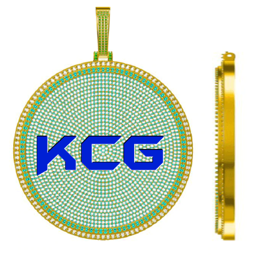 CUSTOM LETTER NECKLACE 3D BIG DISC