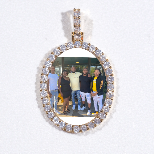 3D Oval Custom Picture Pendant
