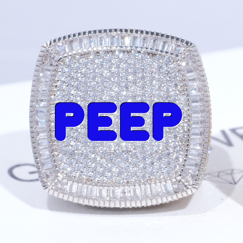 CUSTOM LETTER 3D ICED RING