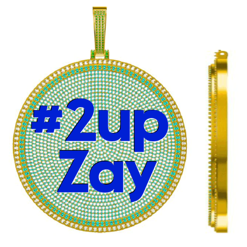 CUSTOM LETTER NECKLACE 3D BIG DISC