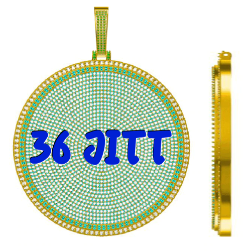 CUSTOM LETTER NECKLACE 3D BIG DISC