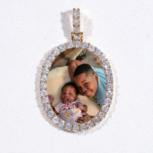 3D Oval Custom Picture Pendant