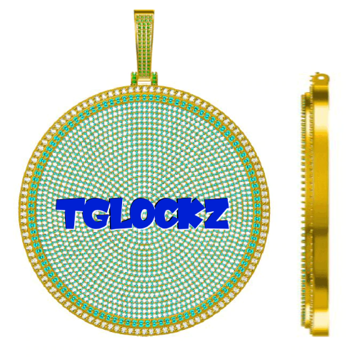 CUSTOM LETTER NECKLACE 3D BIG DISC