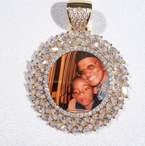 Large 3D Wheat Ear Custom Picture Pendant