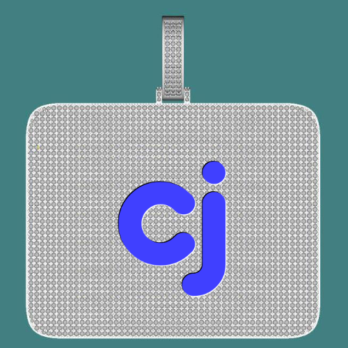 CUSTOM LETTER NECKLACE 3D BIG SQUARE
