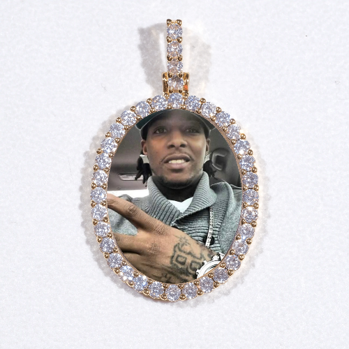 3D Oval Custom Picture Pendant