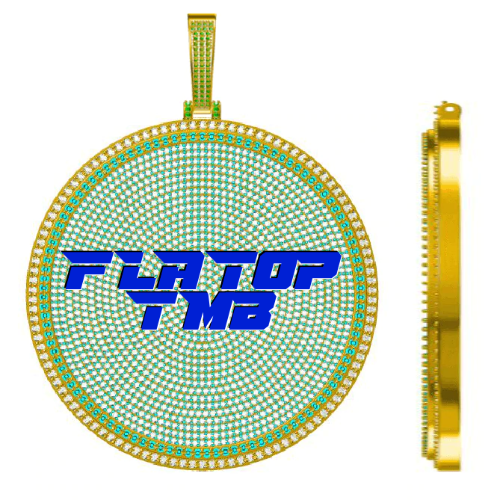 CUSTOM LETTER NECKLACE 3D BIG DISC
