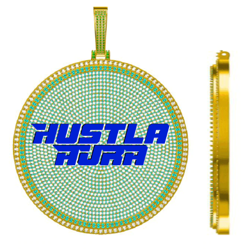 CUSTOM LETTER NECKLACE 3D BIG DISC