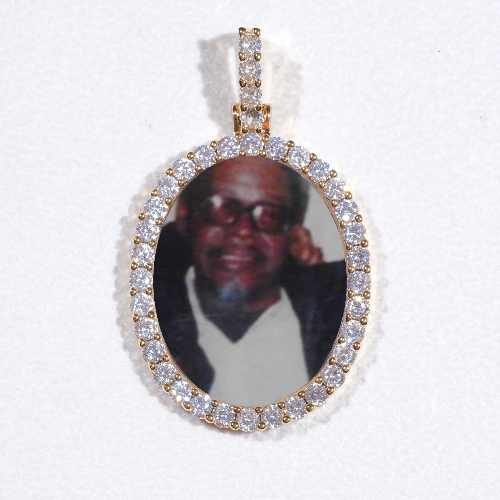 3D Oval Custom Picture Pendant