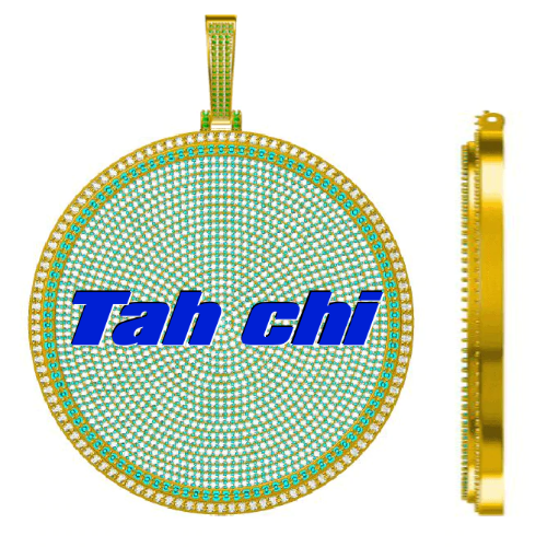 CUSTOM LETTER NECKLACE 3D BIG DISC