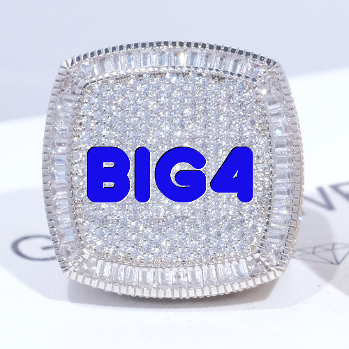 CUSTOM LETTER 3D ICED RING