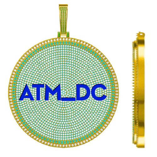CUSTOM LETTER NECKLACE 3D BIG DISC