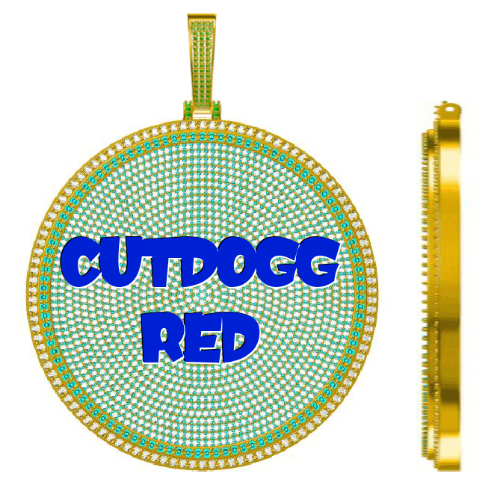 CUSTOM LETTER NECKLACE 3D BIG DISC