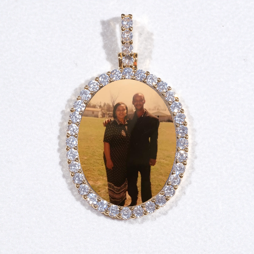 3D Oval Custom Picture Pendant
