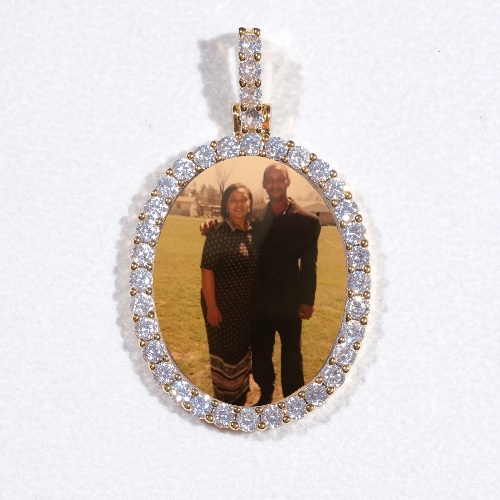 3D Oval Custom Picture Pendant