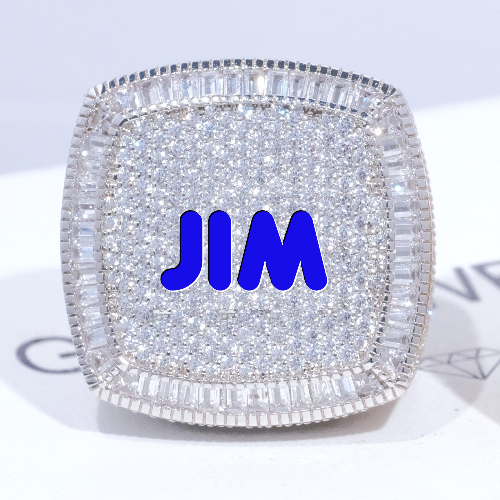 CUSTOM LETTER 3D ICED RING