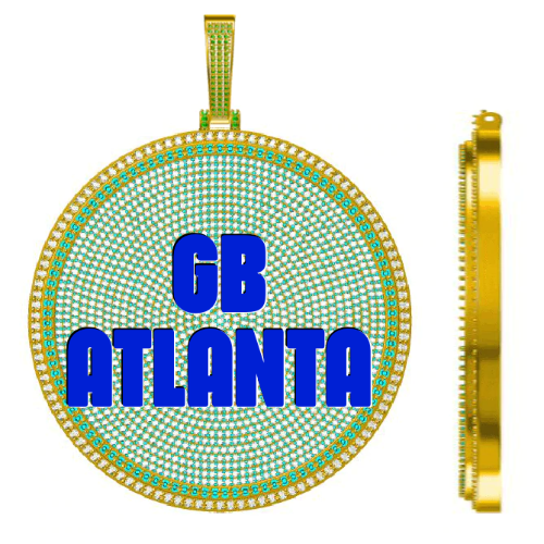 CUSTOM LETTER NECKLACE 3D BIG DISC