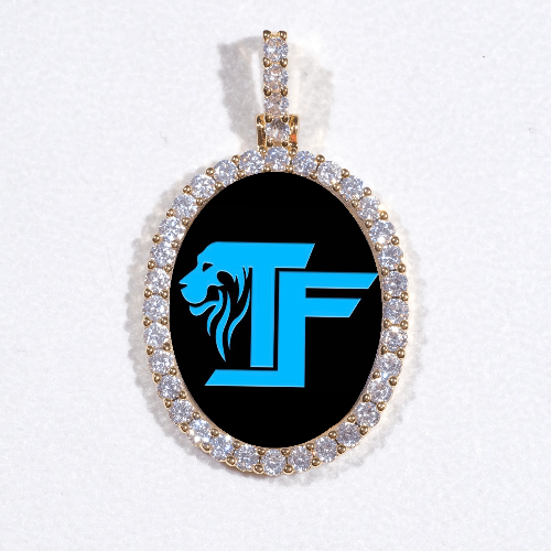 3D Oval Custom Picture Pendant