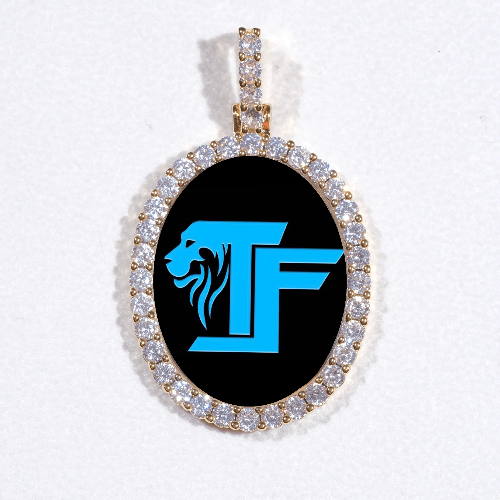 3D Oval Custom Picture Pendant