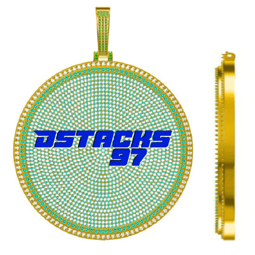CUSTOM LETTER NECKLACE 3D BIG DISC