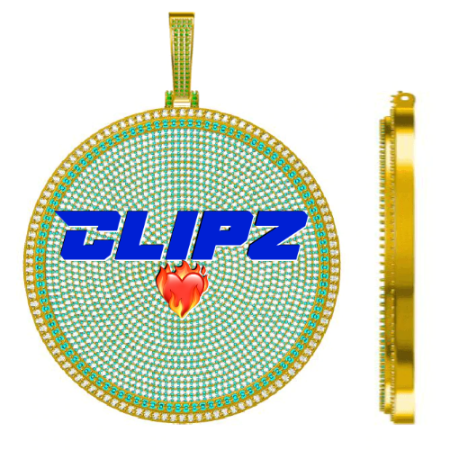 CUSTOM LETTER NECKLACE 3D BIG DISC