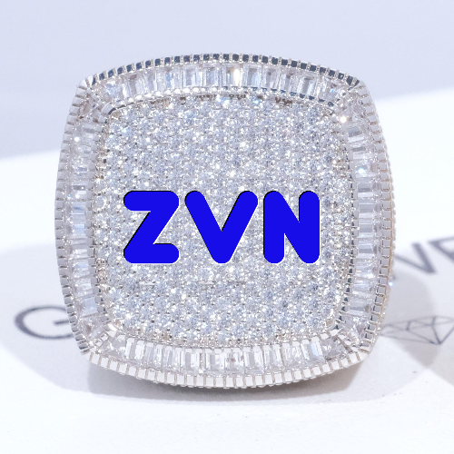 CUSTOM LETTER 3D ICED RING