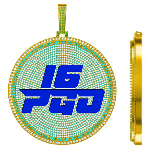 CUSTOM LETTER NECKLACE 3D BIG DISC