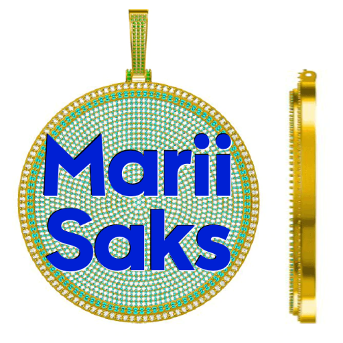CUSTOM LETTER NECKLACE 3D BIG DISC