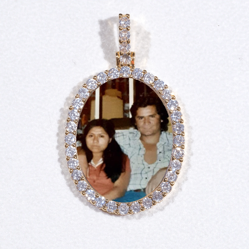 3D Oval Custom Picture Pendant