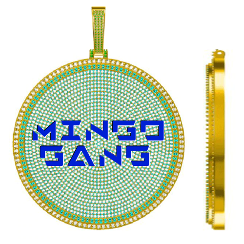 CUSTOM LETTER NECKLACE 3D BIG DISC