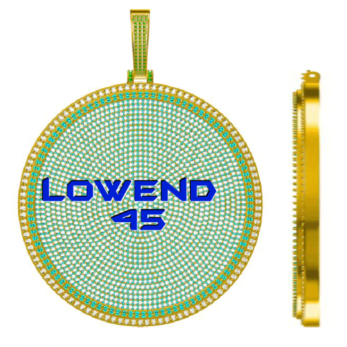CUSTOM LETTER NECKLACE 3D BIG DISC