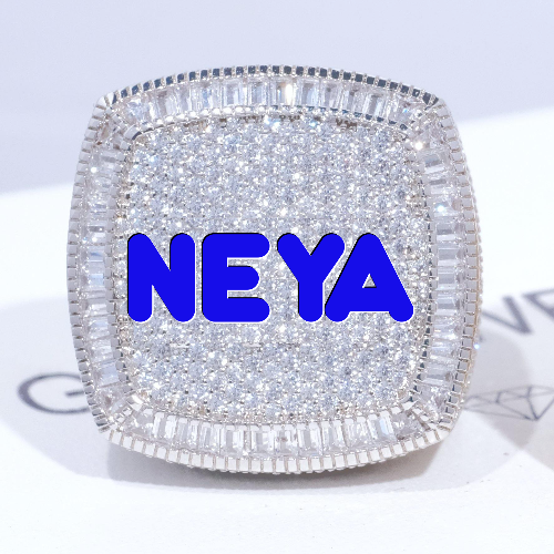 CUSTOM LETTER 3D ICED RING