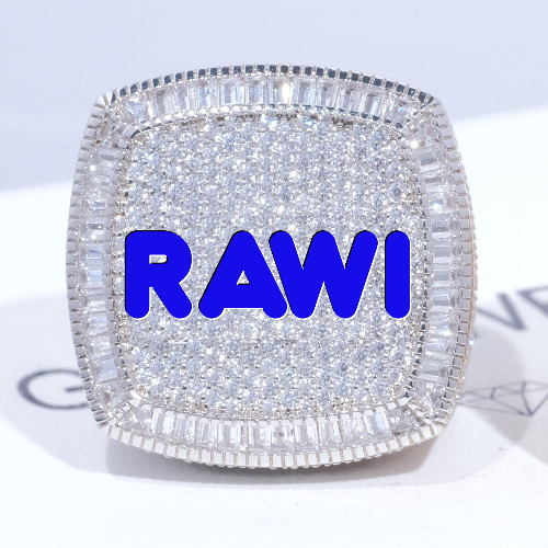 CUSTOM LETTER 3D ICED RING