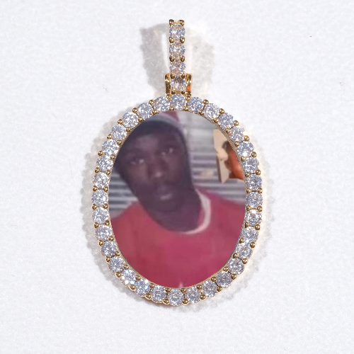 3D Oval Custom Picture Pendant