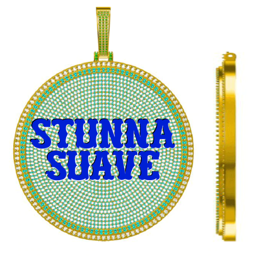 CUSTOM LETTER NECKLACE 3D BIG DISC