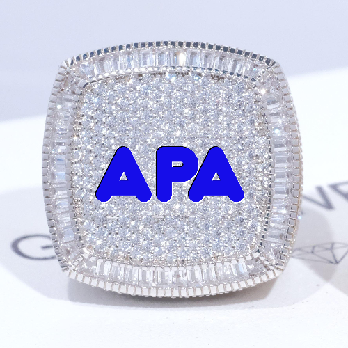 CUSTOM LETTER 3D ICED RING