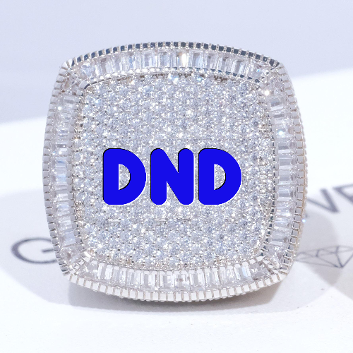 CUSTOM LETTER 3D ICED RING