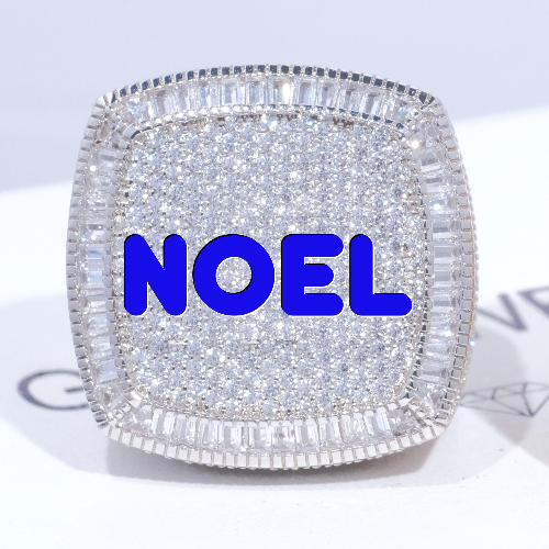 CUSTOM LETTER 3D ICED RING