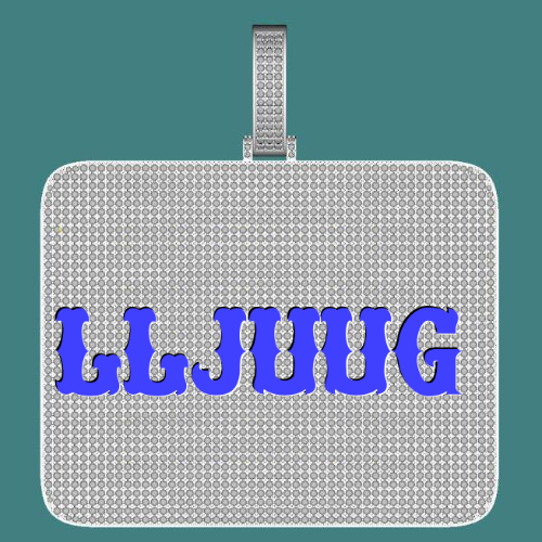 CUSTOM LETTER NECKLACE 3D BIG SQUARE