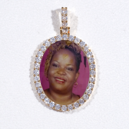 3D Oval Custom Picture Pendant