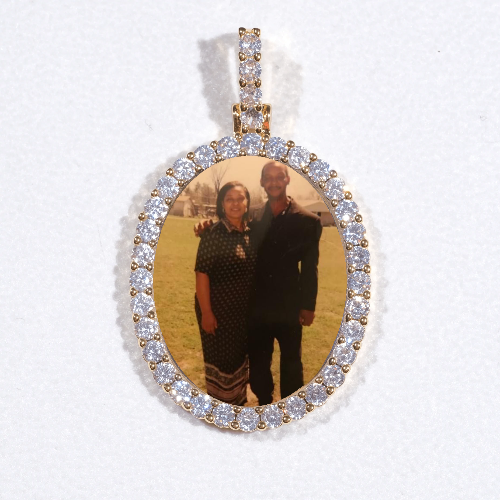 3D Oval Custom Picture Pendant