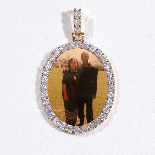 3D Oval Custom Picture Pendant