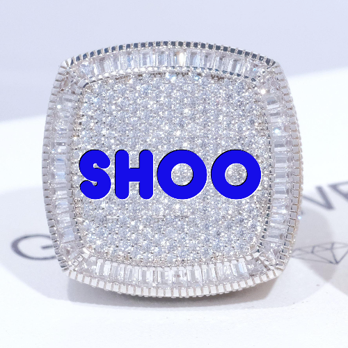 CUSTOM LETTER 3D ICED RING