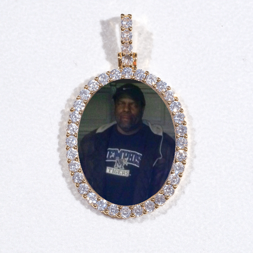 3D Oval Custom Picture Pendant