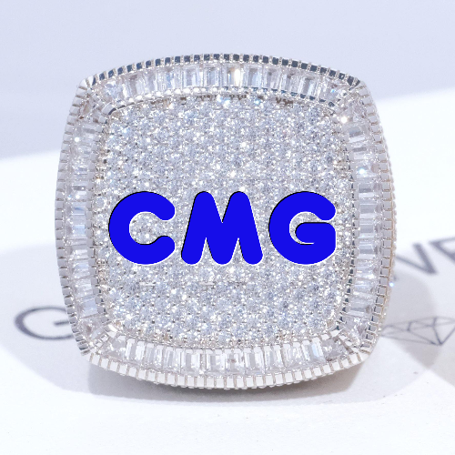 CUSTOM LETTER 3D ICED RING
