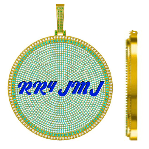 CUSTOM LETTER NECKLACE 3D BIG DISC