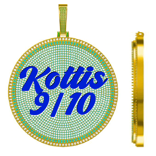 CUSTOM LETTER NECKLACE 3D BIG DISC